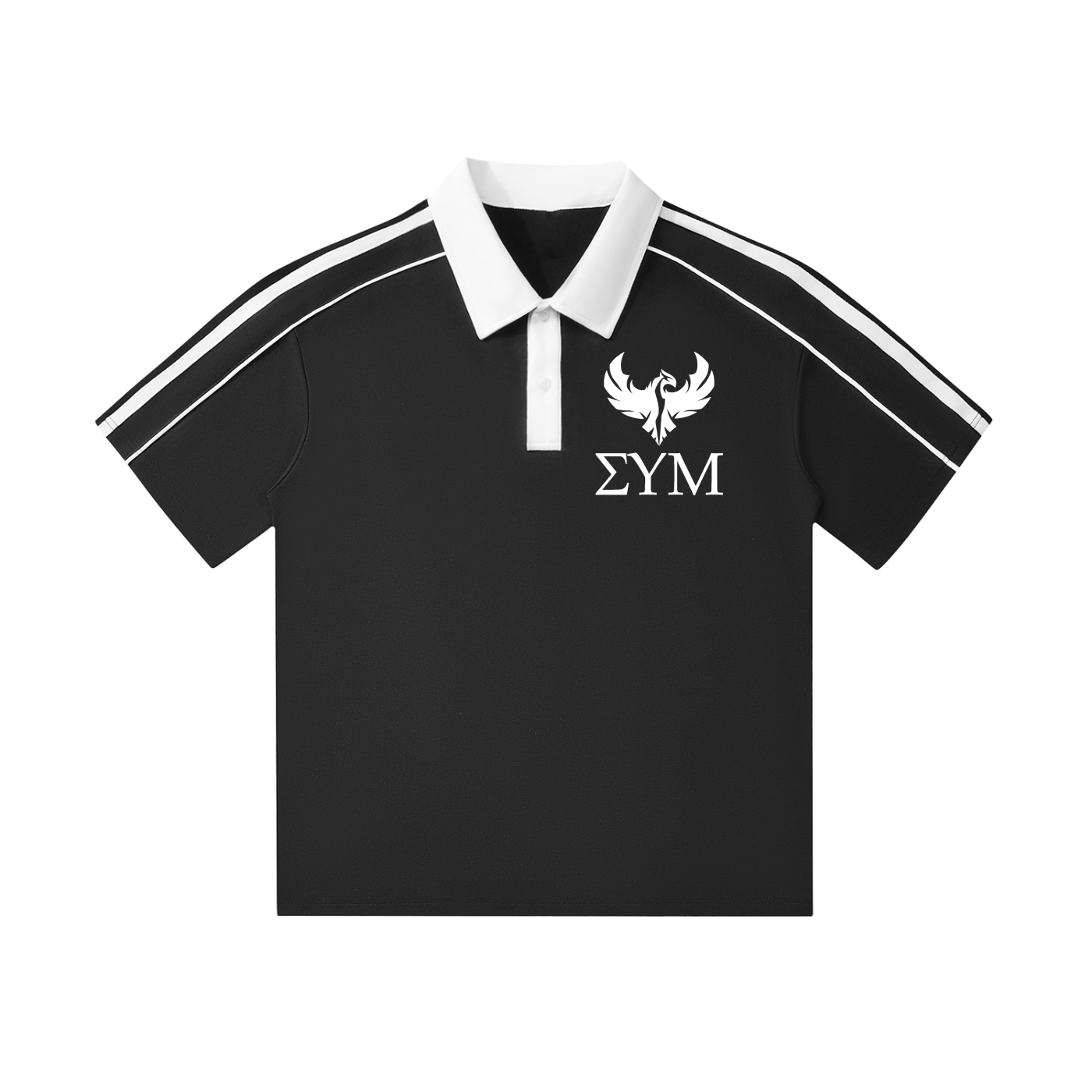 Contrast Collar Short-Sleeve Polo Shirt